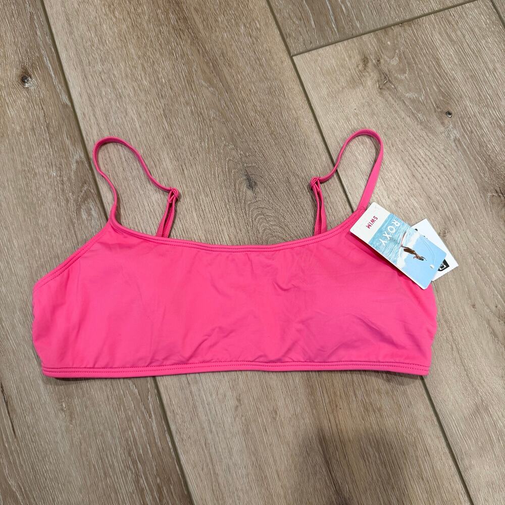 Roxy NWT Bikini Top - Pink Scoop Neck - Size Large